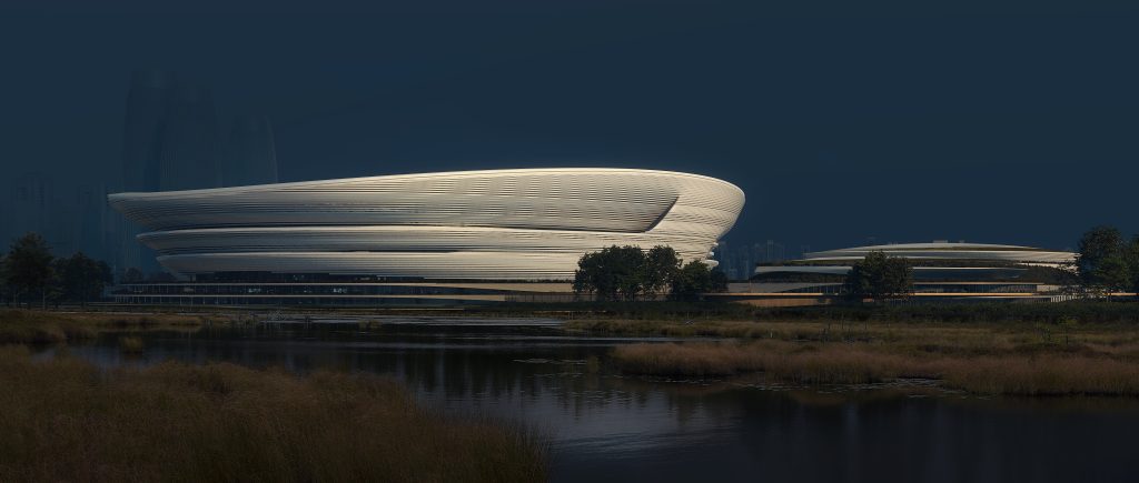 5 ZHA Hangzhou International Sports Centre Render by Proloog