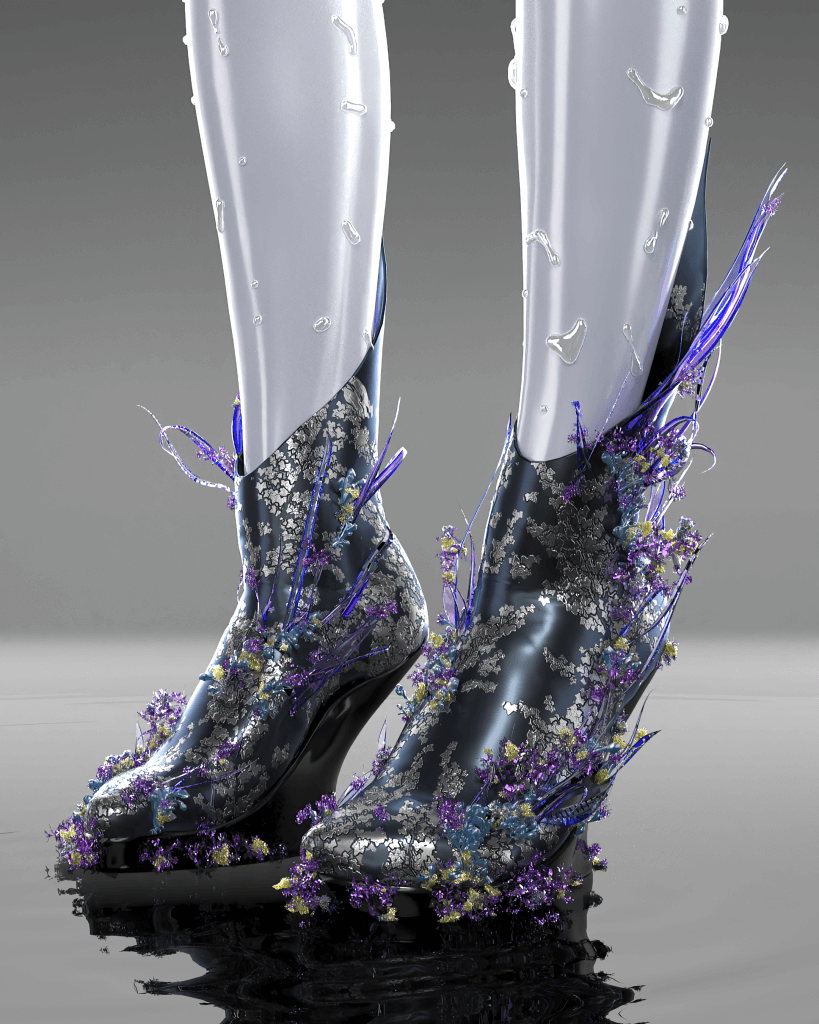 The Shishigami Shoes Dark from the Auroboros Biomimicry Digital Collection 1