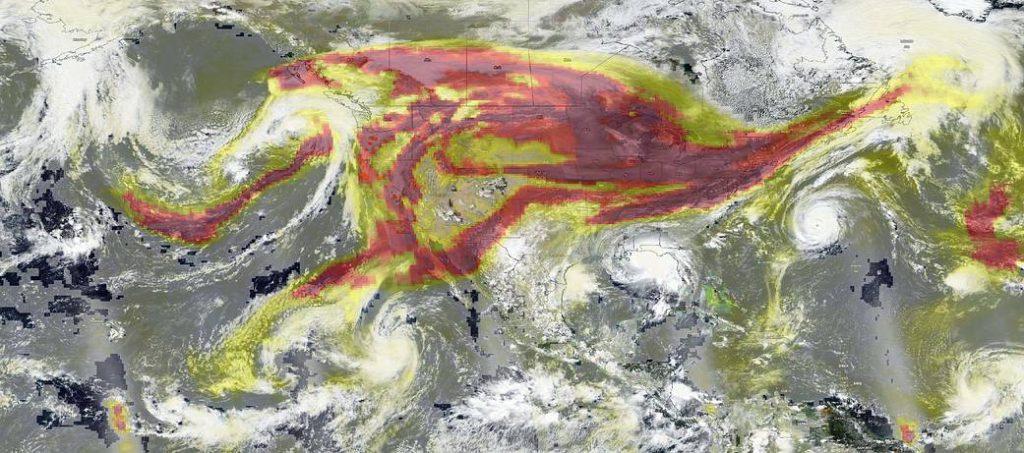 Both aerosols and hurricanes are dueling disasters that are afflicting the United States on Sep. 15 2020