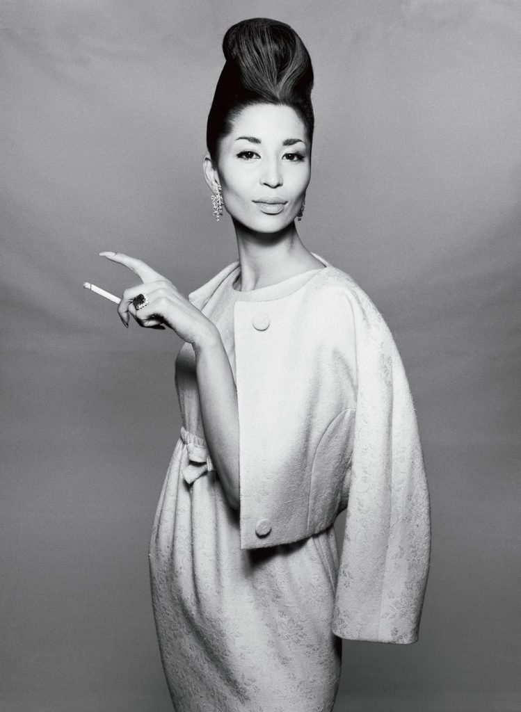 RICHARD AVEDON, China Machado, suit by Ben Zuckerman, hair by Kenneth, New York, November 6, 1958