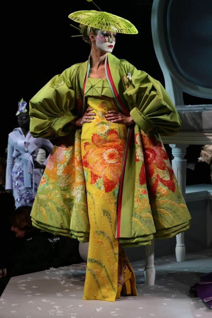 A-model-poses-in-an-ensemble-from-Diors-Madame-Butterfly-couture-collection-for-spring-2007-designed-by-John-Galliano