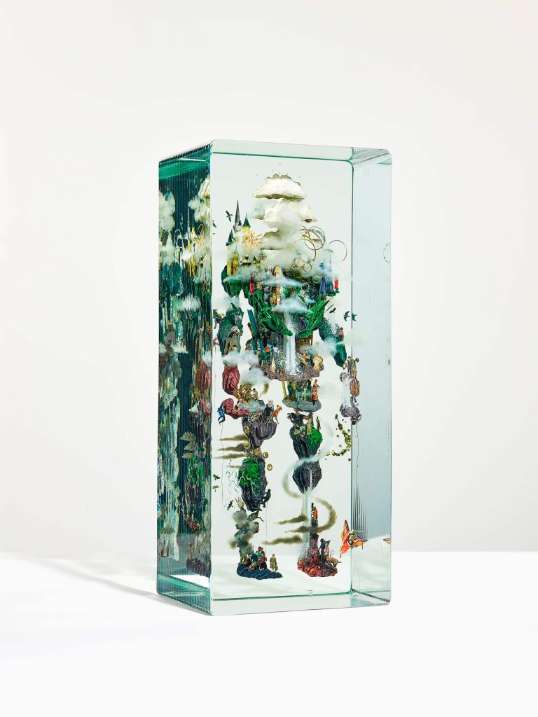 Dustin Yellin, The Shadow From a Fallen Cloud, 2023