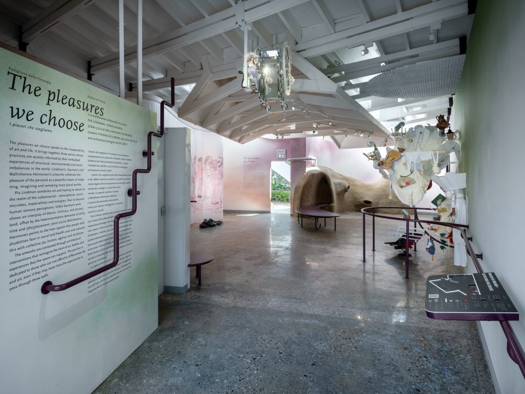 Pavilion of Finland in Giardini.
The pleasures we choose
, Pavilion of Finland at the 60th
International Art Exhibition
–
La Biennale di Venezia. Photo: Ugo Carmeni / Frame
Contemporary Art Finland