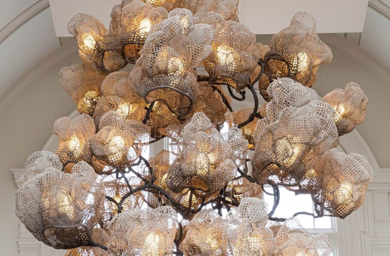 Nacho-Carbonell-Big-Ladbroke-Cocoon-Chandelier-photogrpahy-by-Nicky-Roding-courtesy-of-Carpenters-Workshop-Gallery