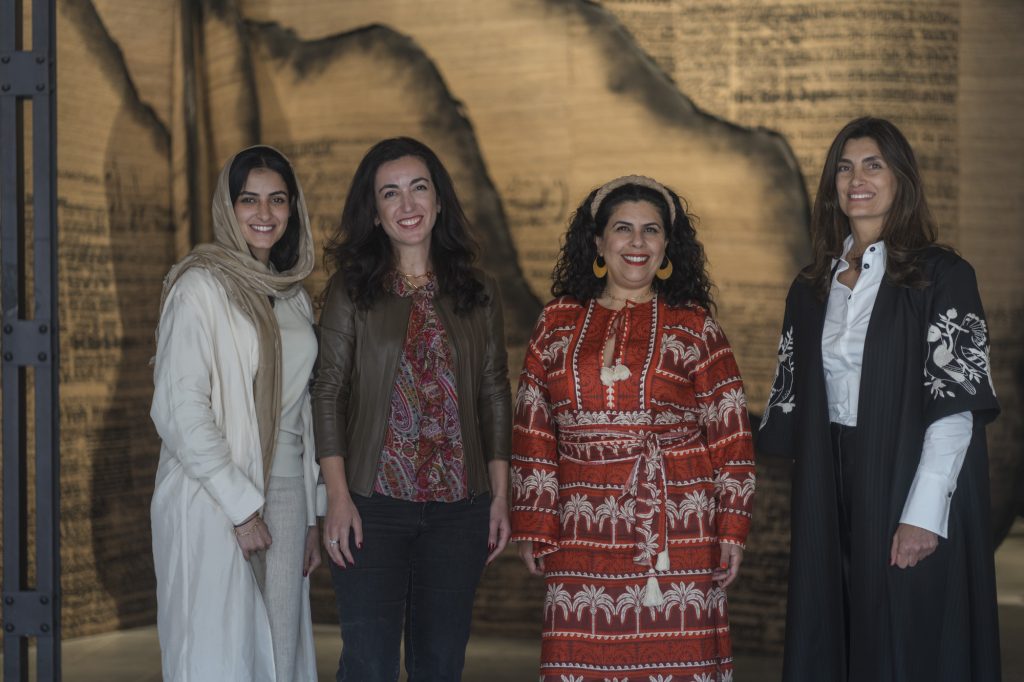 Shadin AlBulaihed Jessica Cerasi Manal AlDowayan and Maya El Khalil Venice 2024 Photo by Venice Documentation Project IG FB handles venicedocumentationproject Courtesy of the Ministry of Culture