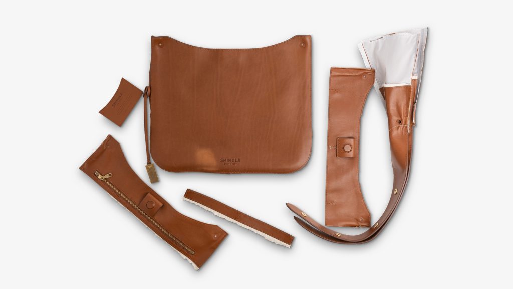 Shinola-flat-lay-of-deconstructed-leahter-bag-pieces