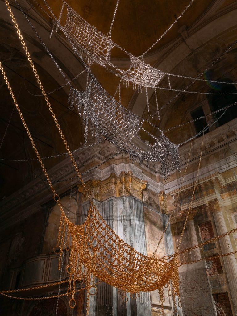 The solo exhibition And Rose by Monica Bonvicini is currently on view at the deconsecrated Church of San Carlo in Cremona-6