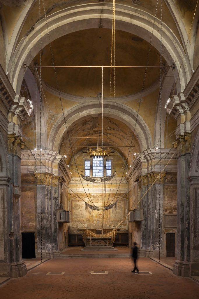 The solo exhibition And Rose by Monica Bonvicini is currently on view at the deconsecrated Church of San Carlo in Cremona-1