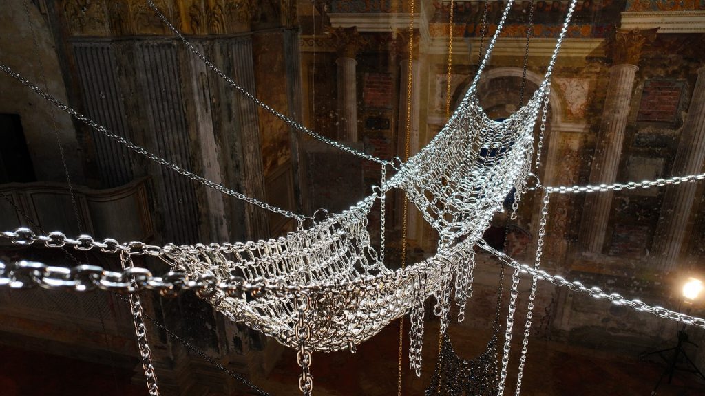 The solo exhibition And Rose by Monica Bonvicini is currently on view at the deconsecrated Church of San Carlo in Cremona-3