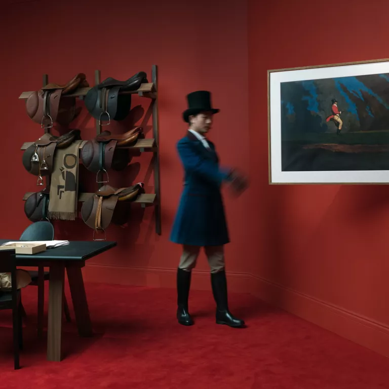 Step inside the Hermès installation that turns sleuthing into art 2 hermes installation
Mystery at the Grooms