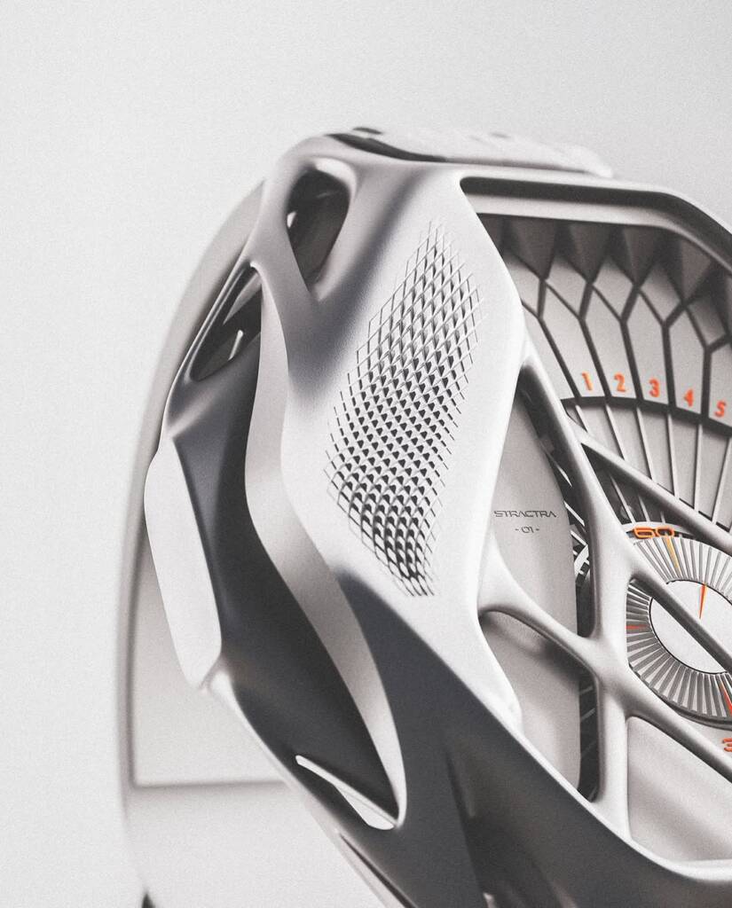 A bold take on watch design: Ayoub Ahmad’s STRACTRA merges nature and technology 4 watch design
3D printed titanium watch
nature as inspiration for design
Ayoub Ahmad