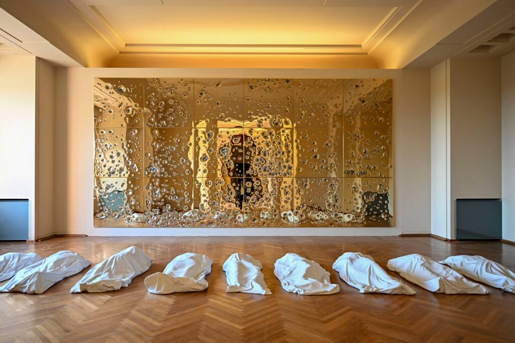 Maurizio Cattelan retrospective
maurizio cattelan famous works
historical figures in art
ironic art