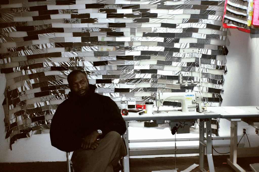 identity in art Black diaspora New York art scene textile-based art Anthony Akinbola