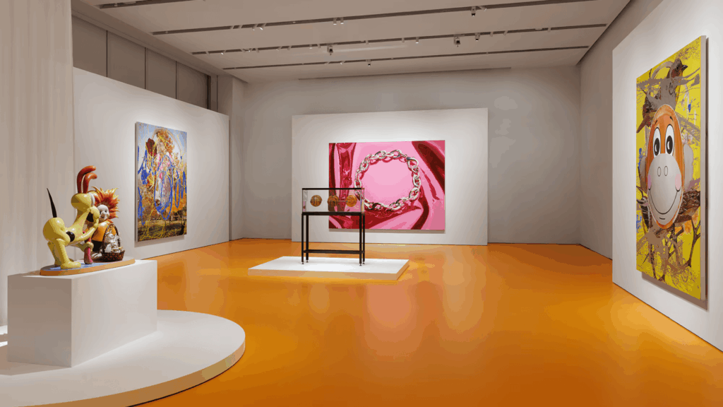 Jeff Koons works from the Louis Vuitton collection are on view in ‘Paintings and Banality at Osaka 05