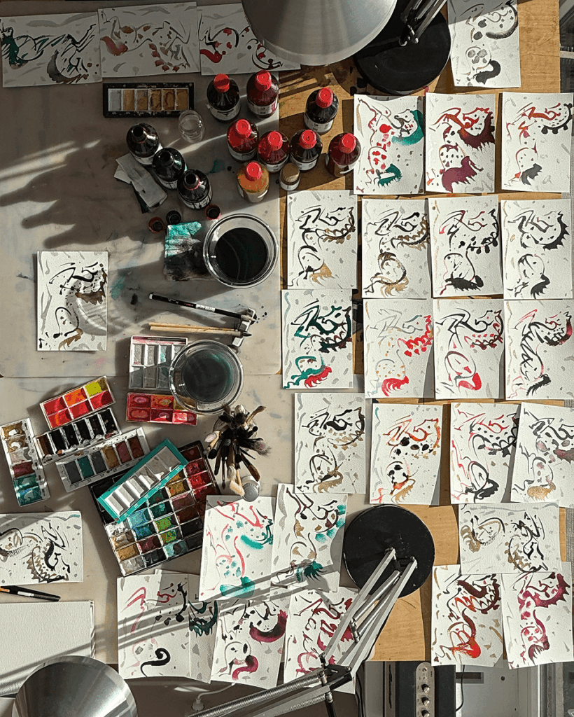 Jan Bajtlik: rethinking poster art through heritage and experimentation 13 Jan Bajtlik
calligraphy
poster art