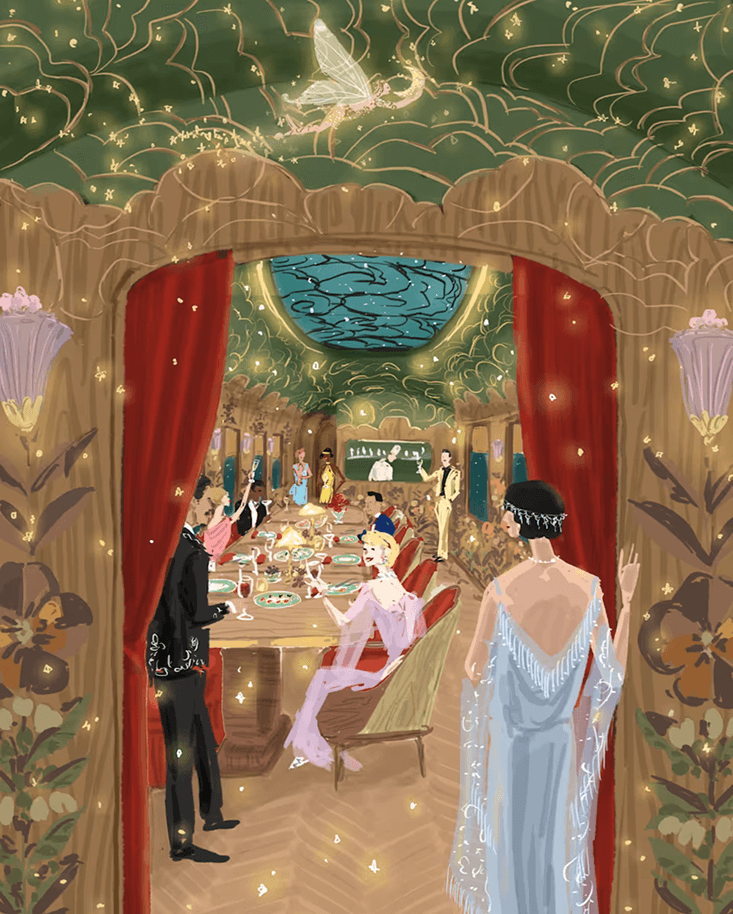 Baz Luhrmann and Catherine Martin designed a cinematic carriage for the Belmond British Pullman 2 Baz Luhrmann
Catherine Martin
Luxury train experience
dining train