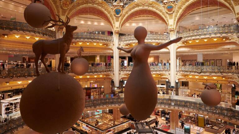 Maurizio Cattelan galeries lafayette art events in paris