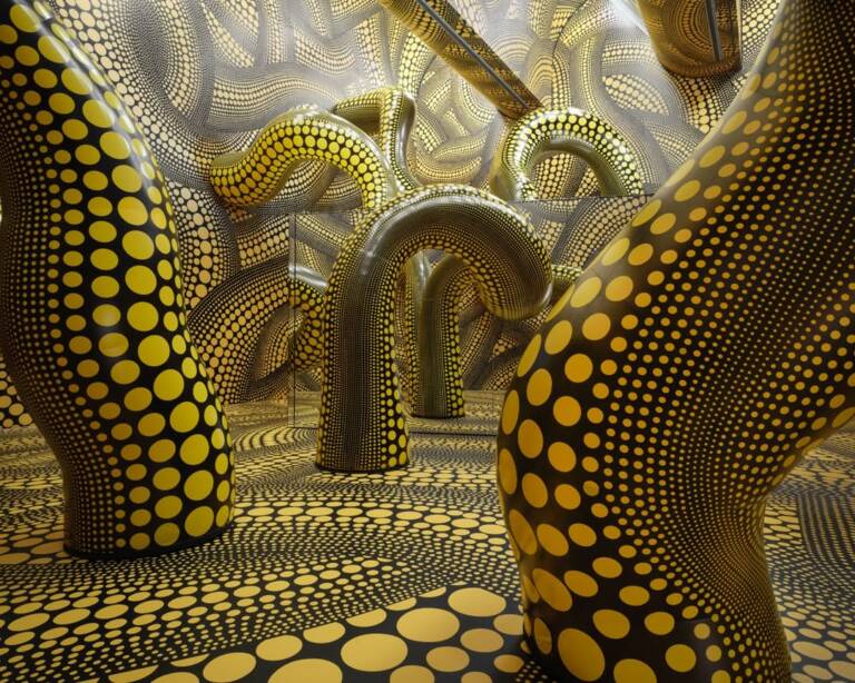 Yayoi Kusama infinity mirror room pumpkin sculptures