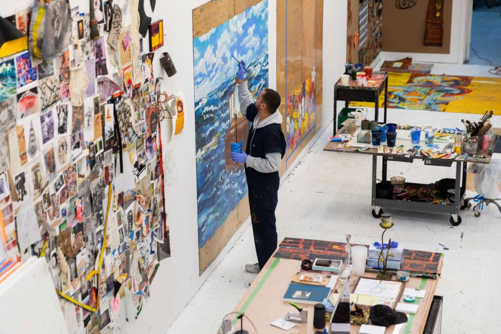 Angel Otero memory in art layered painting