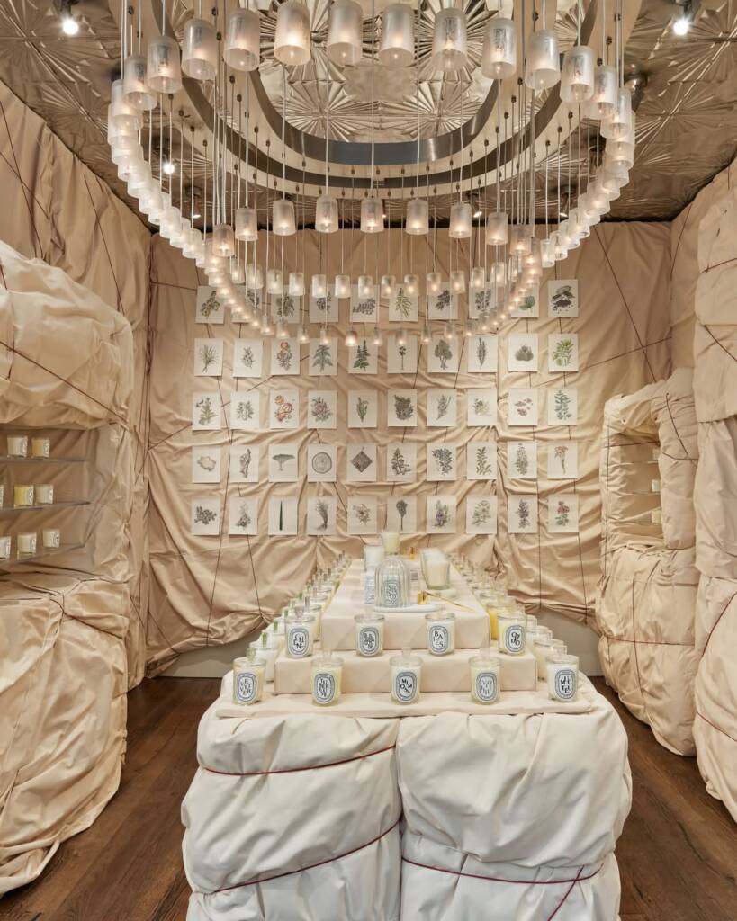 Diptyque candle installation turns Palais-Royal into a dreamlike sanctuary of light and scent 4 Diptyque candle
sensory experience