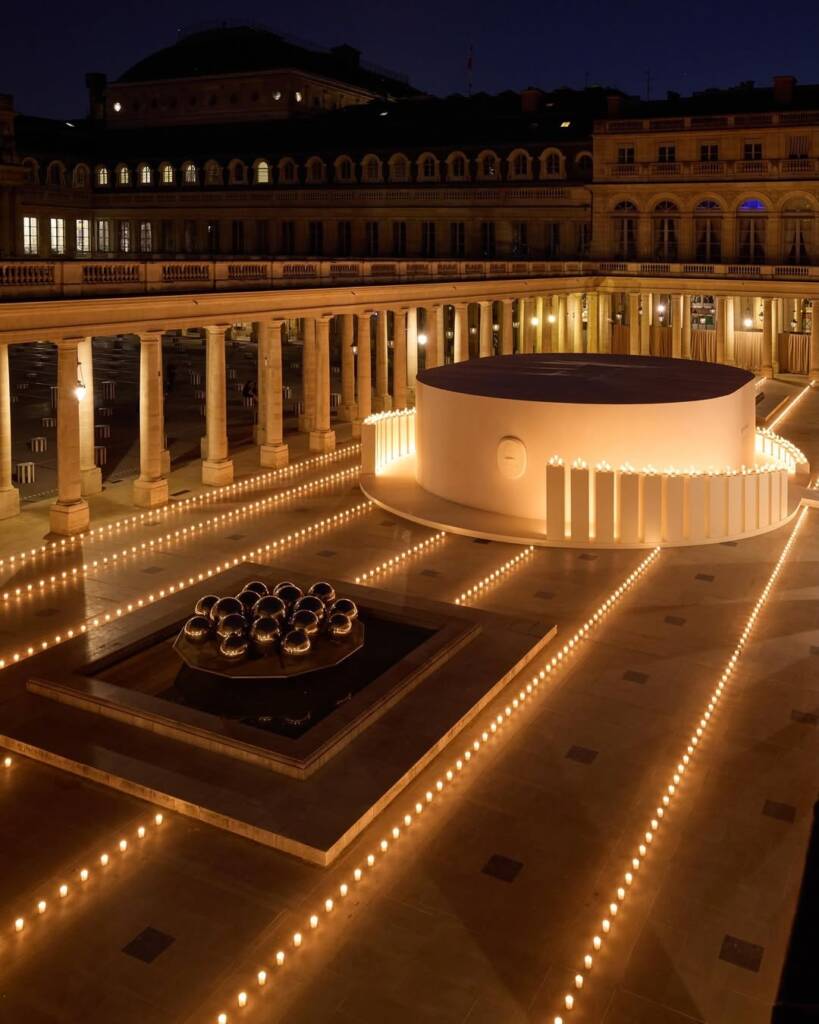 Diptyque candle installation turns Palais-Royal into a dreamlike sanctuary of light and scent 1 Diptyque candle
sensory experience