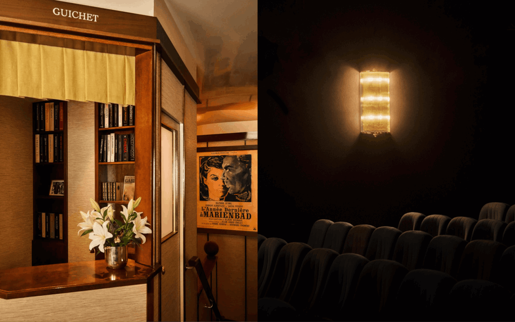 Chanel and cinema Parisian movie theatre