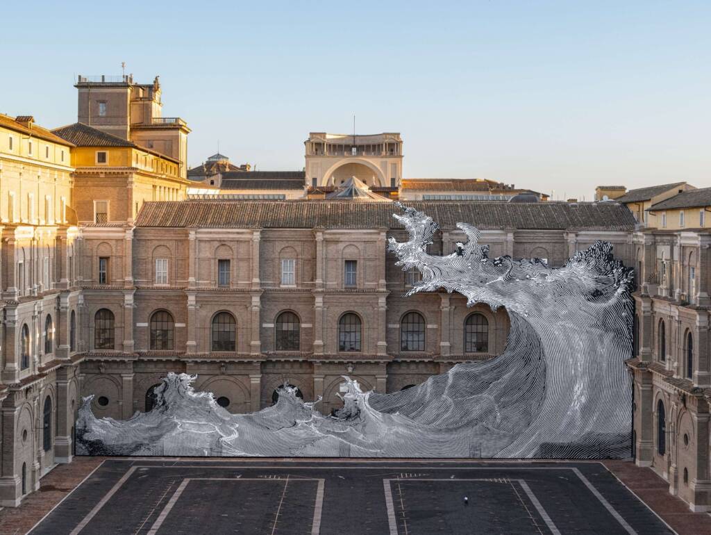Confronting the fragility of knowledge: JR’s monumental wave at the Vatican 1 artist JR
jr art installation
knowledge preservation