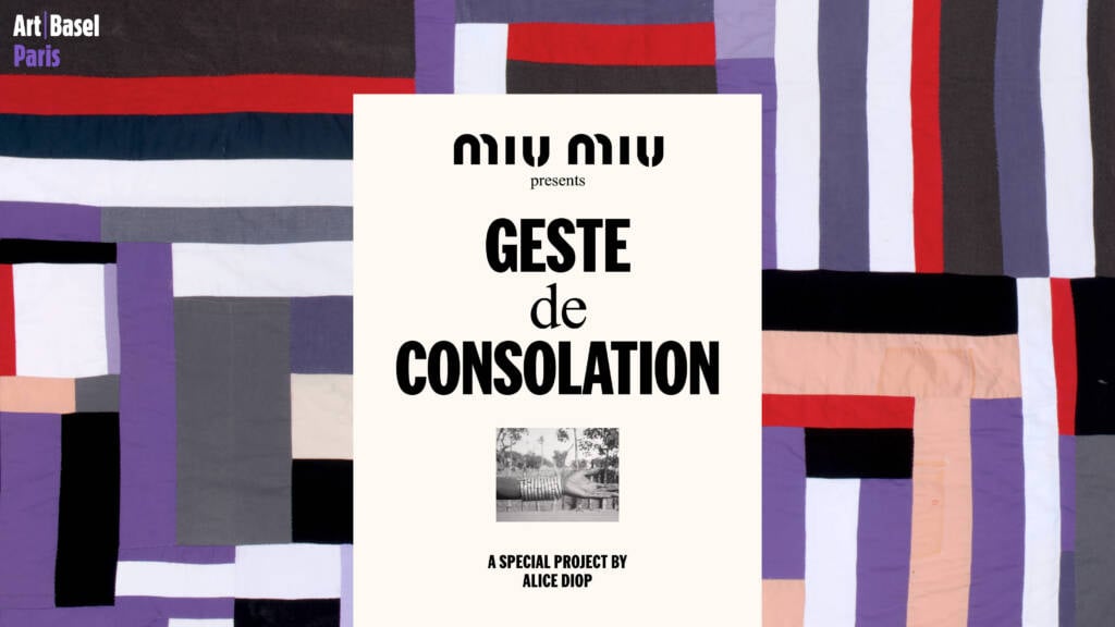Home 13 Alice Diop art basel paris 2026 miu miu women's tale