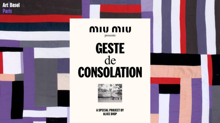 Alice Diop art basel paris 2026 miu miu women's tale
