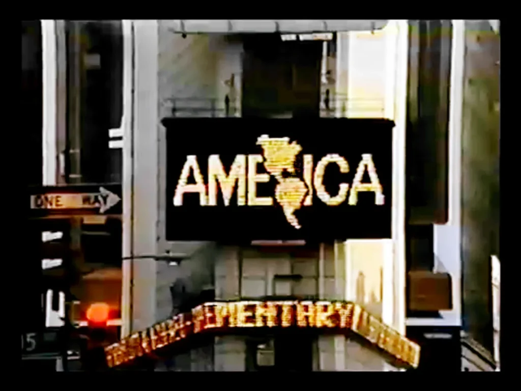 Alfredo Jaar’s ‘A Logo for America’ returns to New York, challenging the meaning of “American” 1 Alfredo Jaar
A Logo for America
American identity